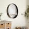 Black Iron Contemporary Wall Mirror, 24" x 24" x 5"